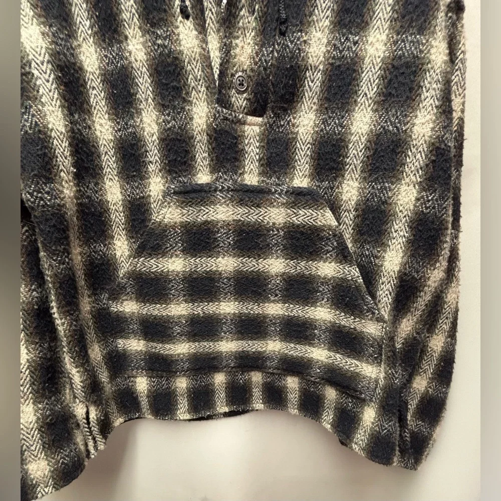 Earth Ragz Men's Vintage 90's Flannel Pullover Hoodie Jacket Size Medium